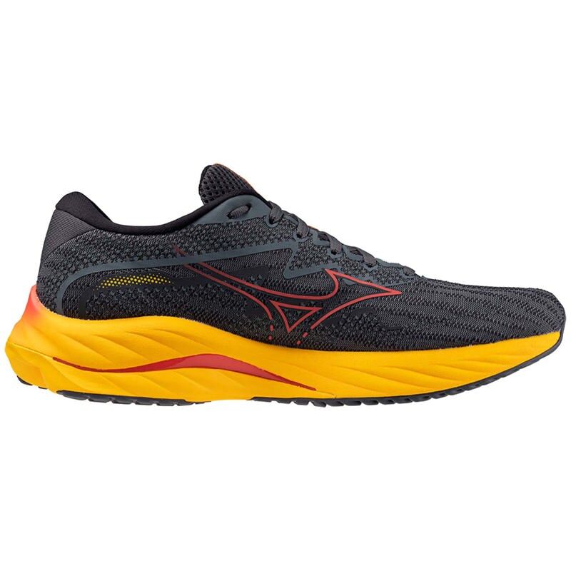 Mizuno Wave Rider 27 Running Shoes, Turbulence/Cayenne/Citrus 